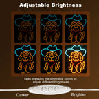 Cão cowboy – letreiro de néon LED (5 V USB)