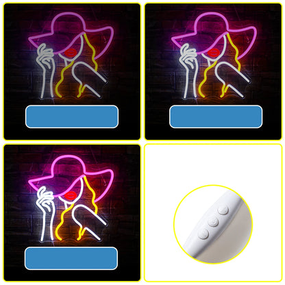 Letreiro de LED Chapéu de Cowboy 5V USB - Econômico