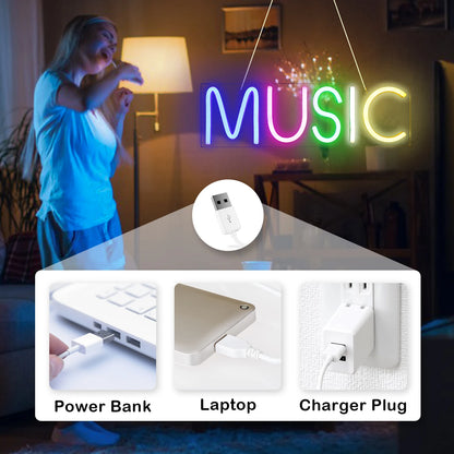 Letreiro de LED Musical USB 5V - Econômico