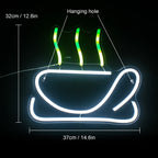 Motivo de café colorido – reclame luminoso em néon LED (5 V USB)
