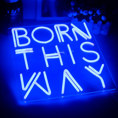Born This Way Letreiro de LED USB 5V - Econômico