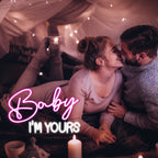 Letreiro de LED "Baby I'm Yours" 5V USB - Econômico