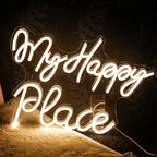 My Happy Place 5V Mini USB LED Neon Sign - Budget Friendly