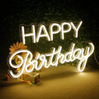 Happy Birthday 5V USB LED Neon Sign - Budget Friendly