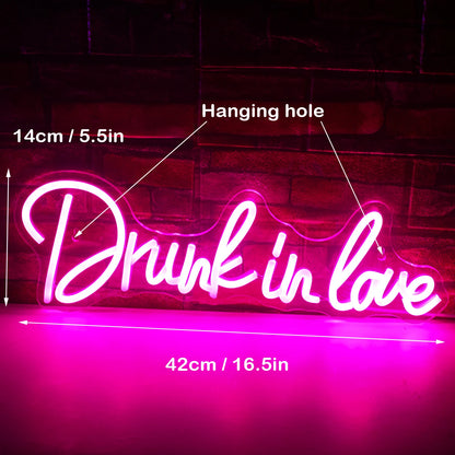 Drunk In Love 5V USB Letras de LED - Econômico