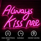 Sempre Me Beije Letreiro de LED Rosa 5V USB - Econômico