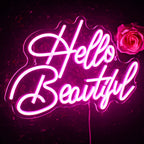 Hello Beautiful – reclame luminoso em néon LED (5 V USB)