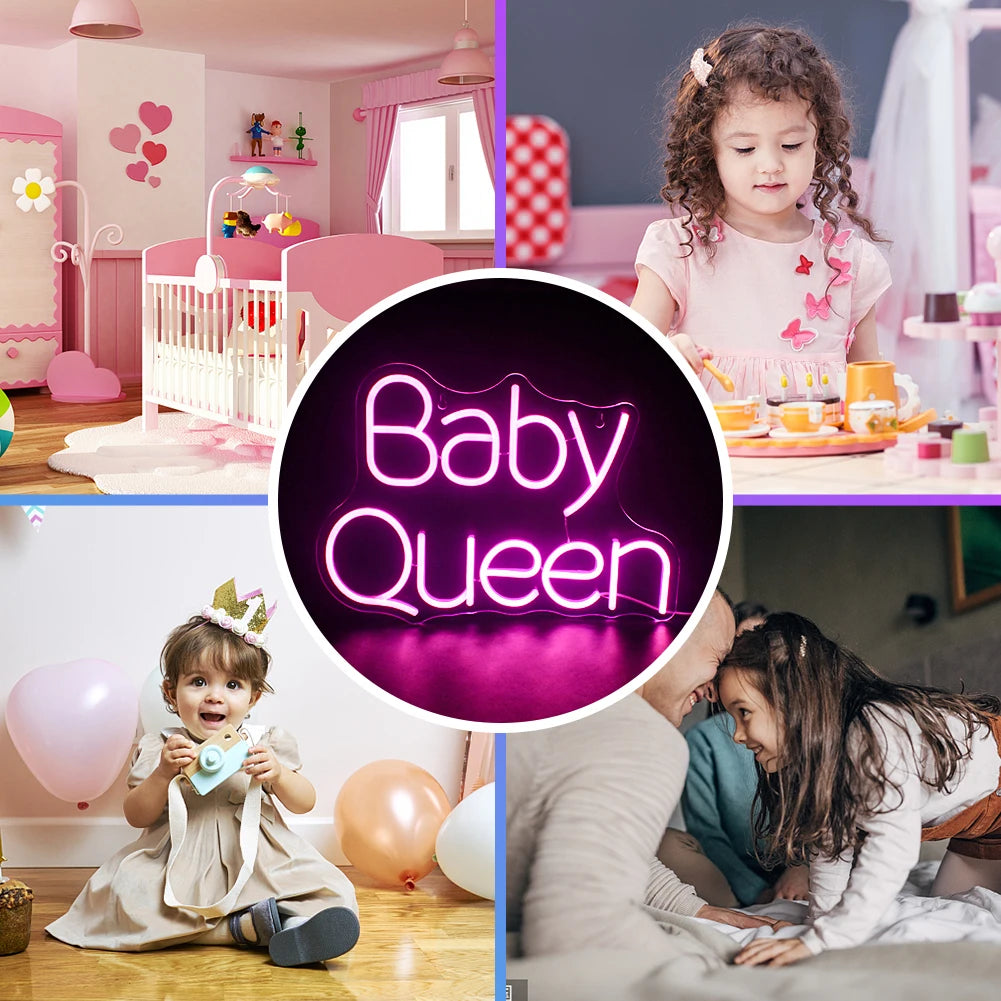 Baby Queen 5V USB LED Neon Sign - Budget Friendly