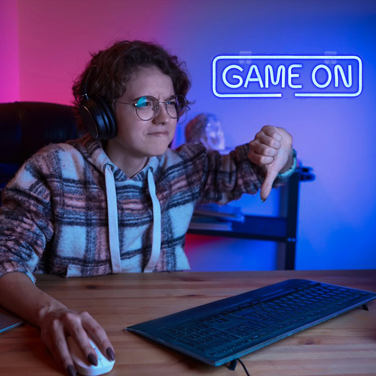 Letreiro Luminoso USB 5V para Sala de Jogos - Econômico