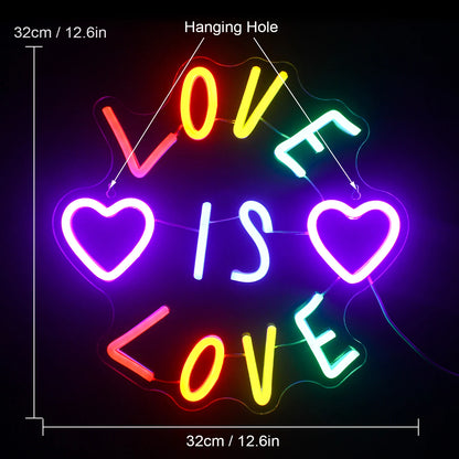 Letreiro de LED USB 5V "Amor" - Econômico