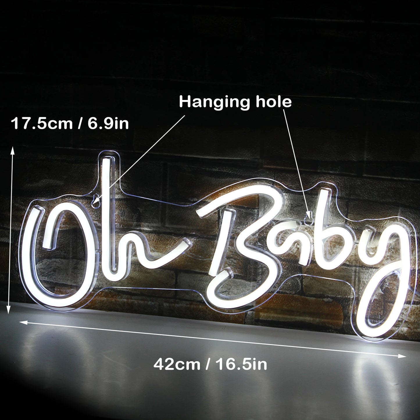Oh Baby Letreiro de LED USB 5V - Econômico