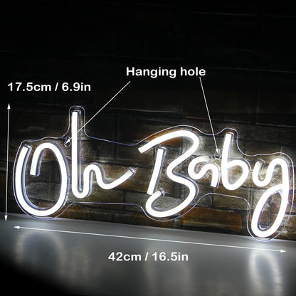 Oh Baby Letreiro de LED USB 5V - Econômico