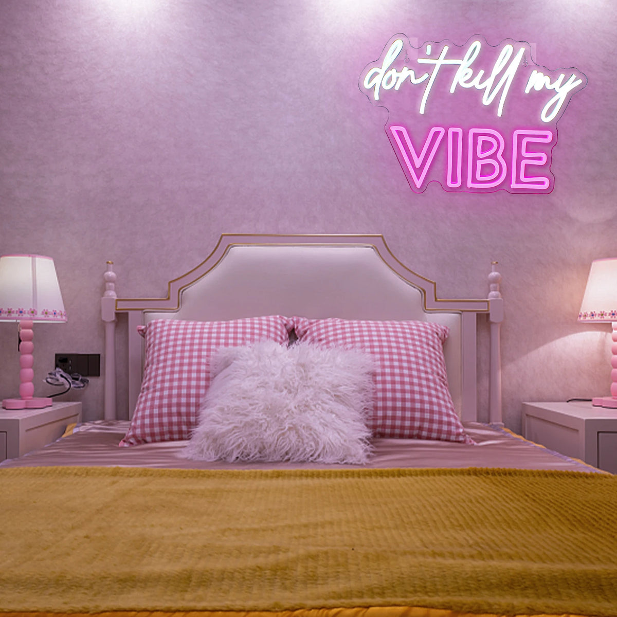 Don't Kill My Vibe – letreiro de néon LED (5 V USB)