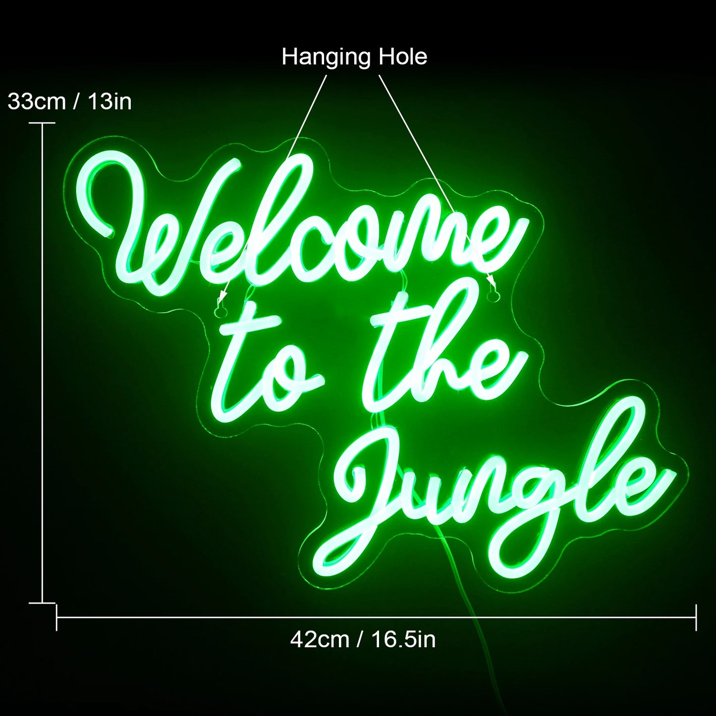 Welcome To The Jungle Letreiro de LED USB 5V - Econômico