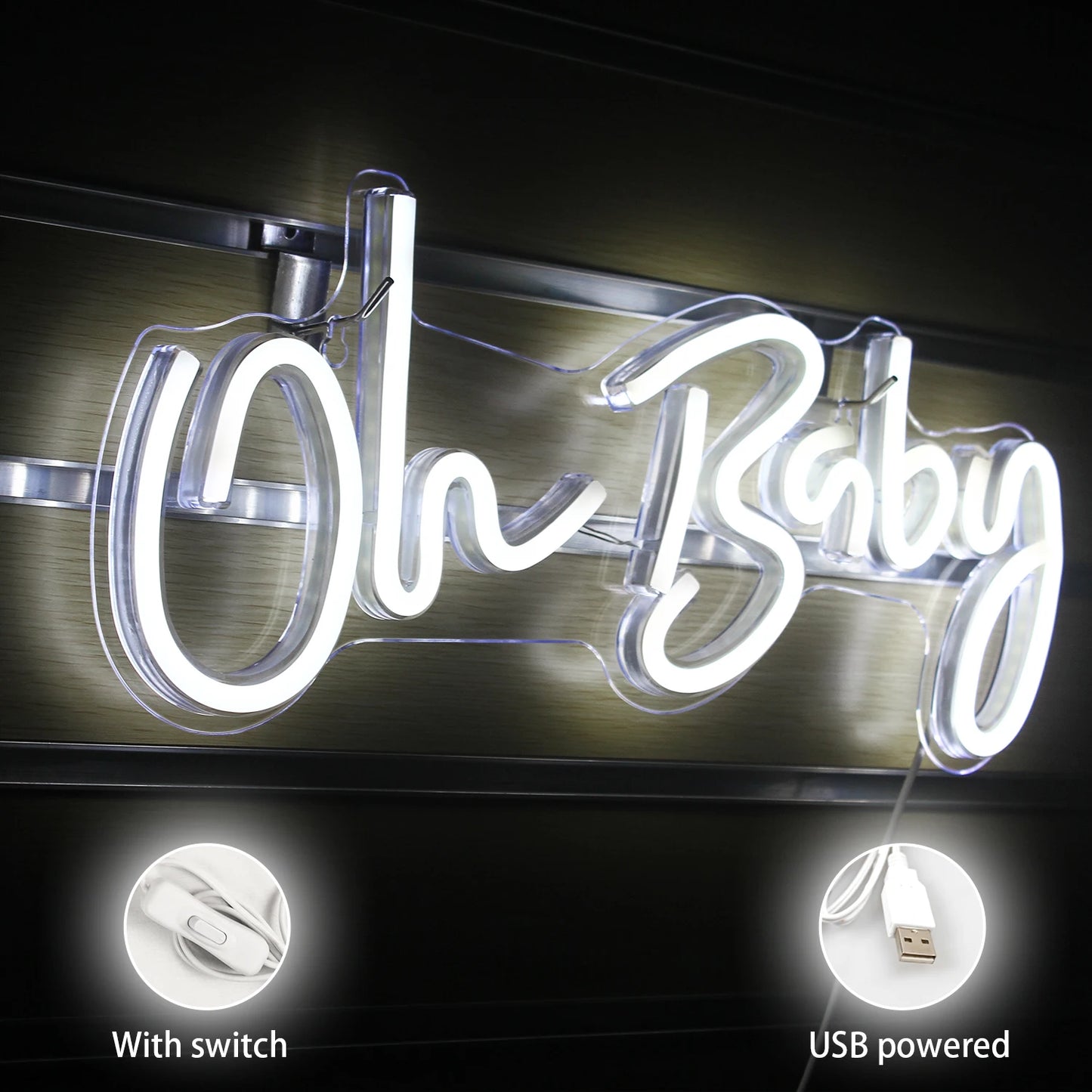Oh Baby Letreiro de LED USB 5V - Econômico