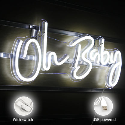 Oh Baby Letreiro de LED USB 5V - Econômico