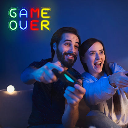 Letreiro Game Over 5V USB de LED - Econômico