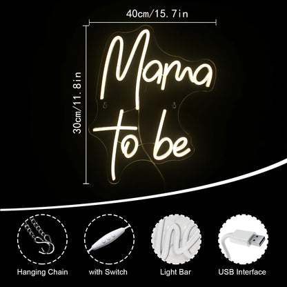 Mama to Be 5V USB LED Neon Sign - Budget Friendly