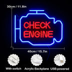 Letreiro de LED USB 5V "Check Engine" - Econômico