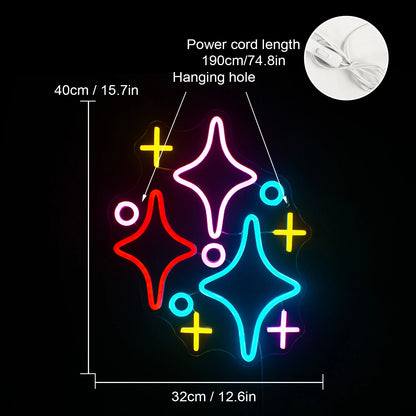Stars 5V USB LED Neon Sign - Budget Friendly