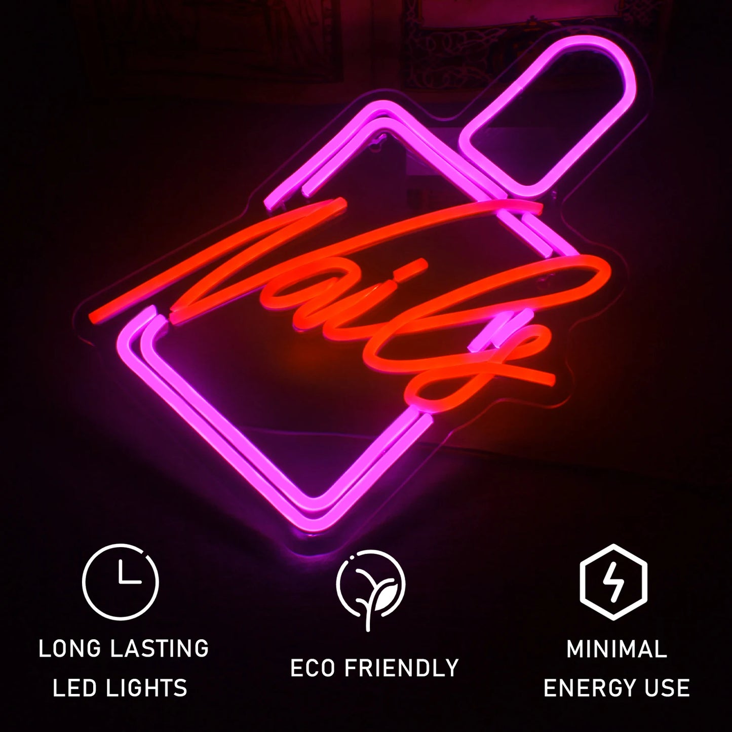 Letreiro de LED USB 5V para Unhas - Econômico