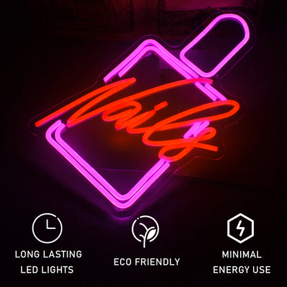 Letreiro de LED USB 5V para Unhas - Econômico