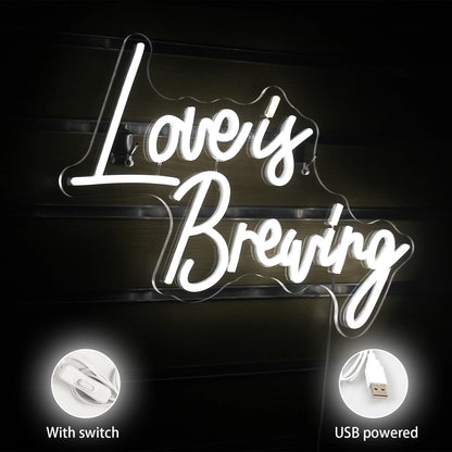 Letreiro de LED "Love is Breaking" 5V USB - Econômico