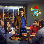 Tipsy – Copo de cocktail com sombrinha e rodela de citrino – reclame luminoso em néon LED (5 V USB)