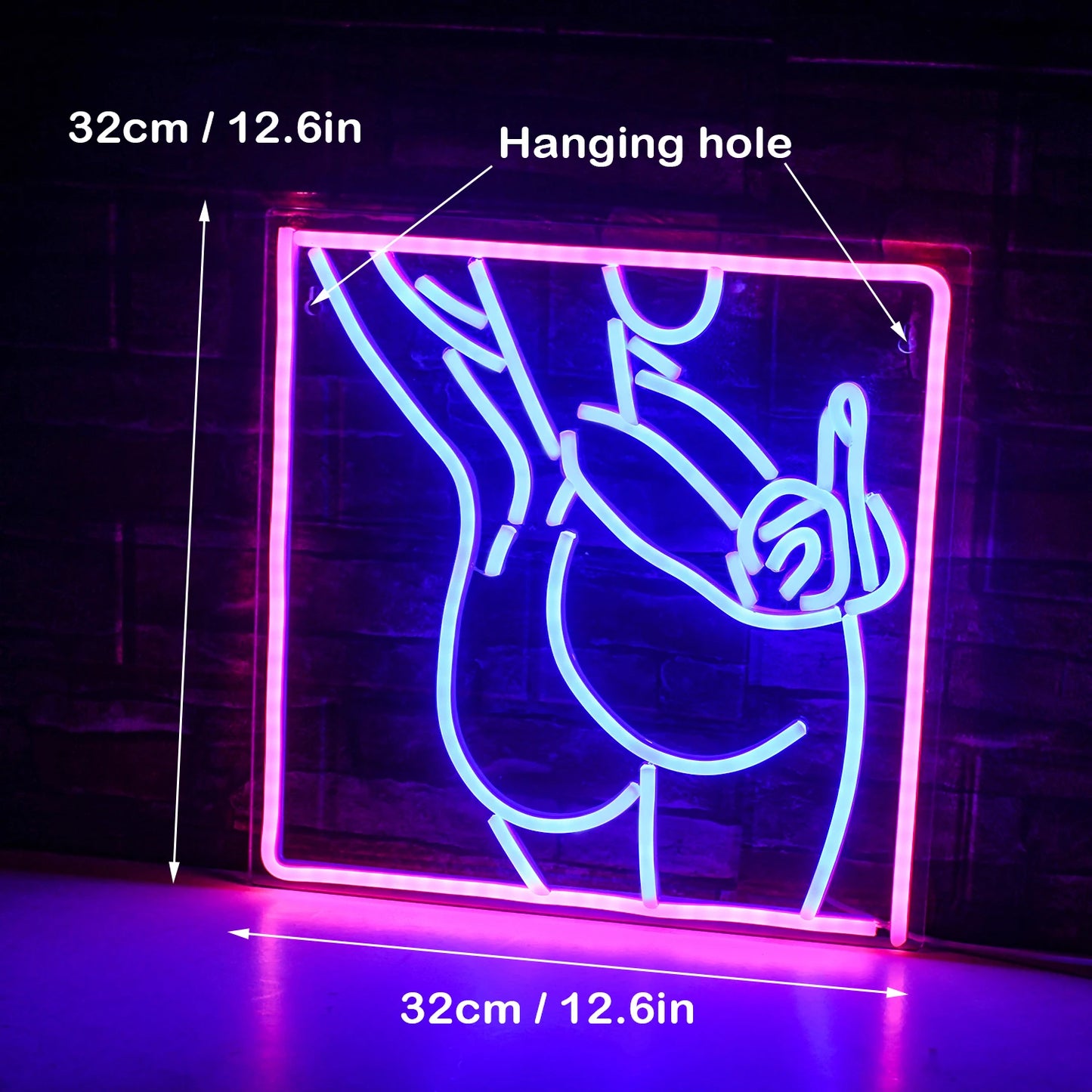 Personality Sexy Woman Body 5V USB LED Neon Sign - Budget Friendly