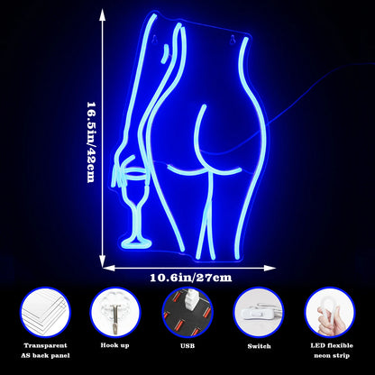 Letreiro de LED Sexy Lady 5V USB - Econômico