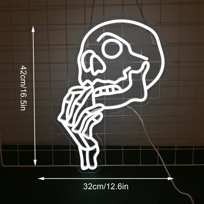 Skull 5V USB LED Neon Sign - Budget Friendly