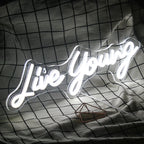 Live Young – letreiro de néon LED (5 V USB)