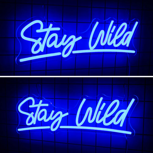 Stay Wild – letreiro de néon LED (5 V USB)
