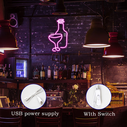 Taça de Vinho Placa de LED 5V USB - Econômico