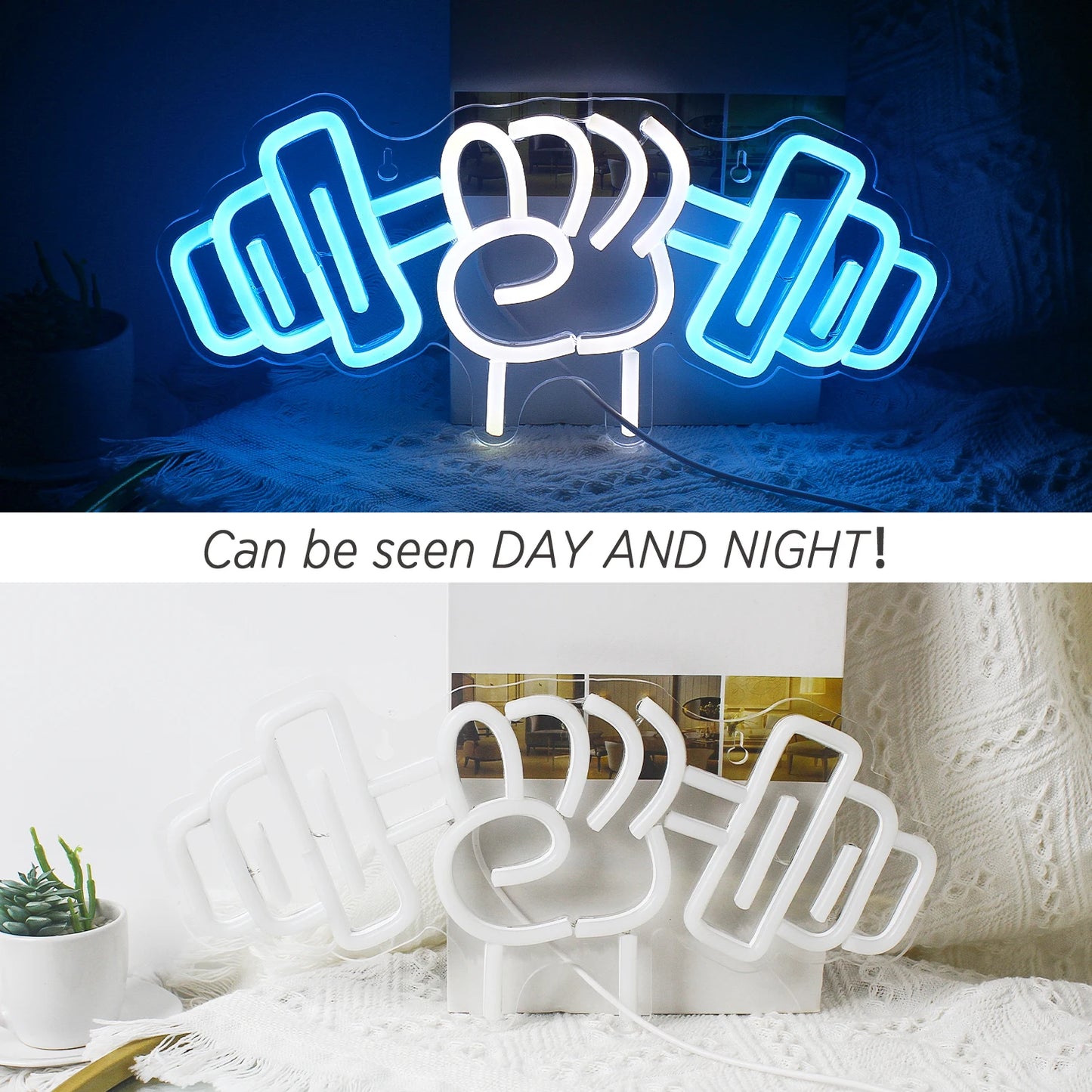 Barbell Weightlifting 5V USB LED Neon Sign - Budget Friendly