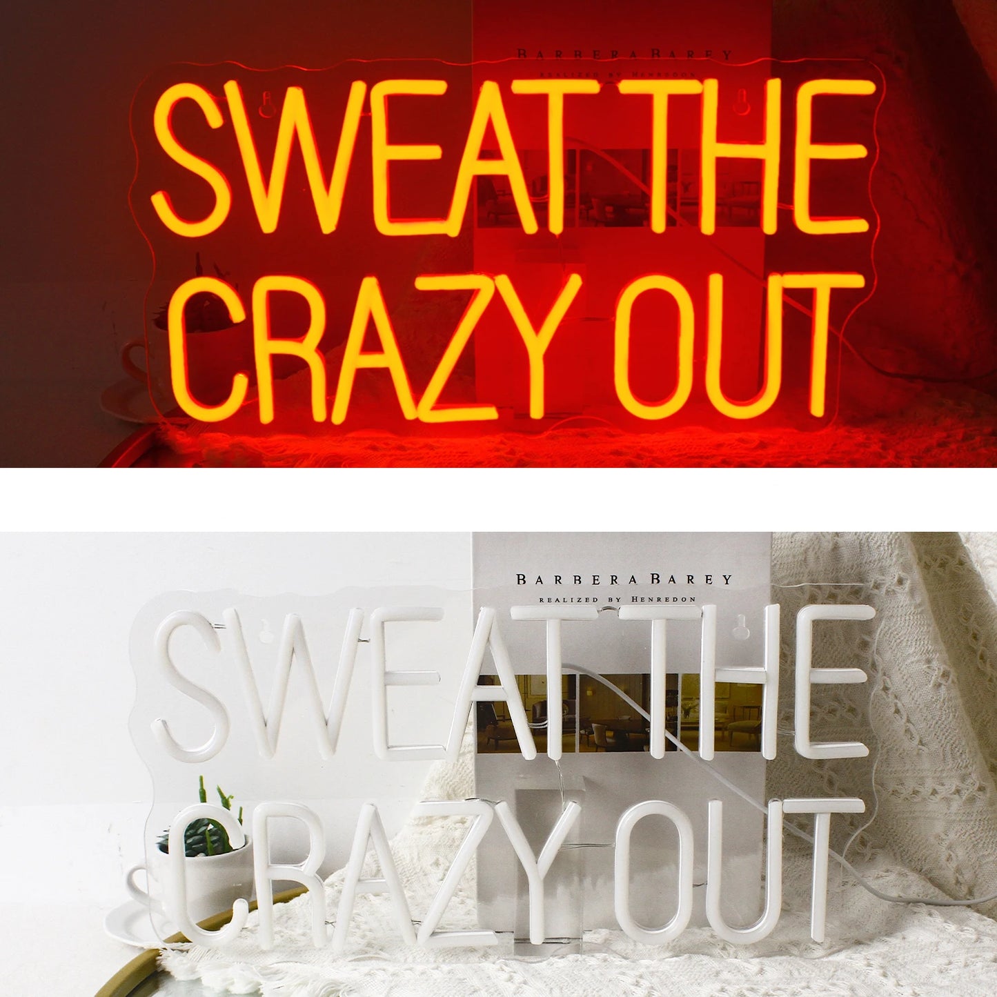 Sweat The Crazy Out 5V USB LED Neon Sign - Budget Friendly
