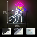 Pato cowboy – letreiro de néon LED (5 V USB)