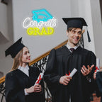 Congrats GRAD – Chapéu de finalista – letreiro de néon LED (5 V USB)
