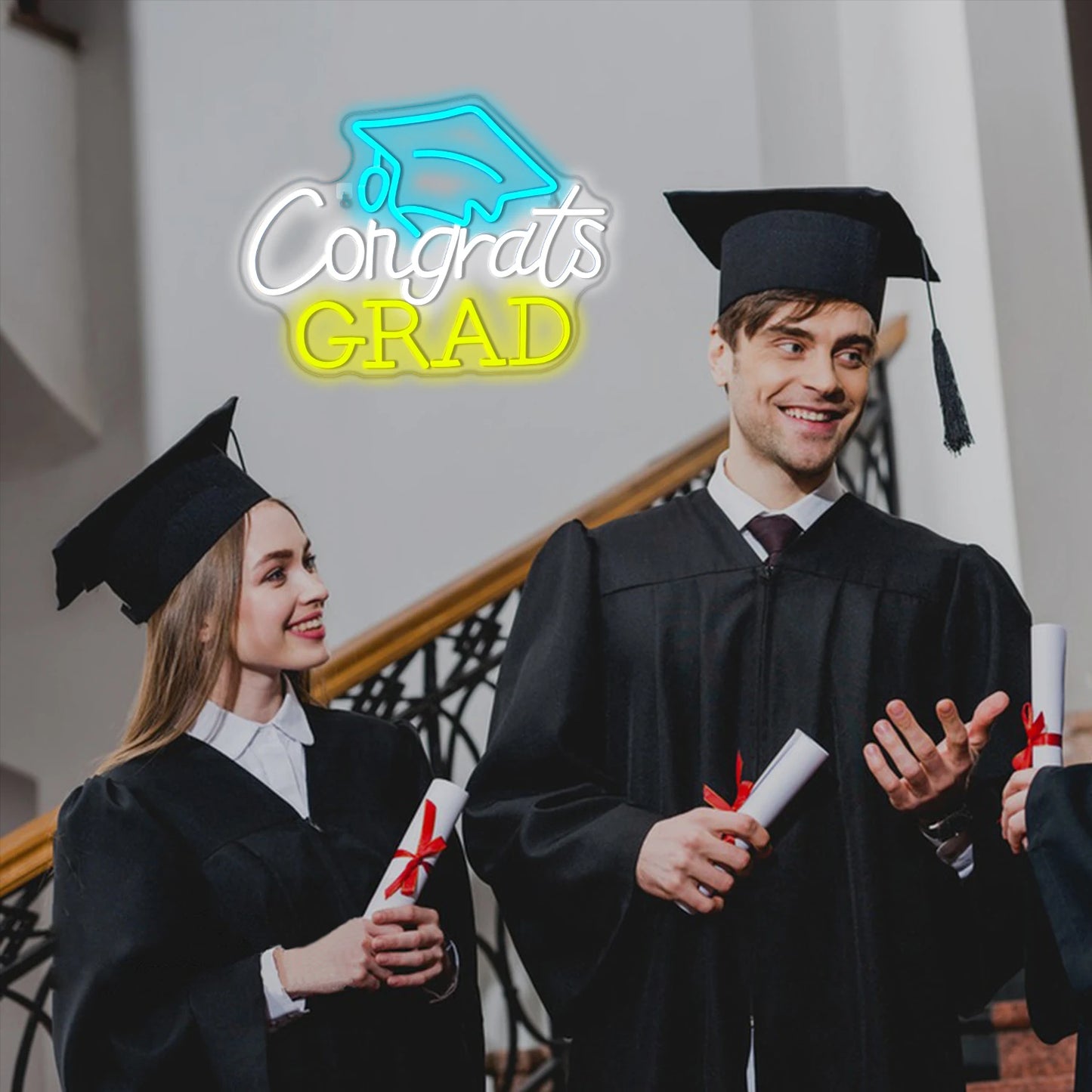 Congrats Grad 5V USB LED Neon Sign - Budget Friendly