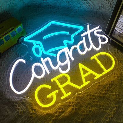 Congrats Grad 5V USB LED Neon Sign - Budget Friendly