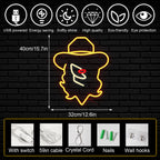 Chapéus de cowgirl – letreiro de néon LED (5 V USB)