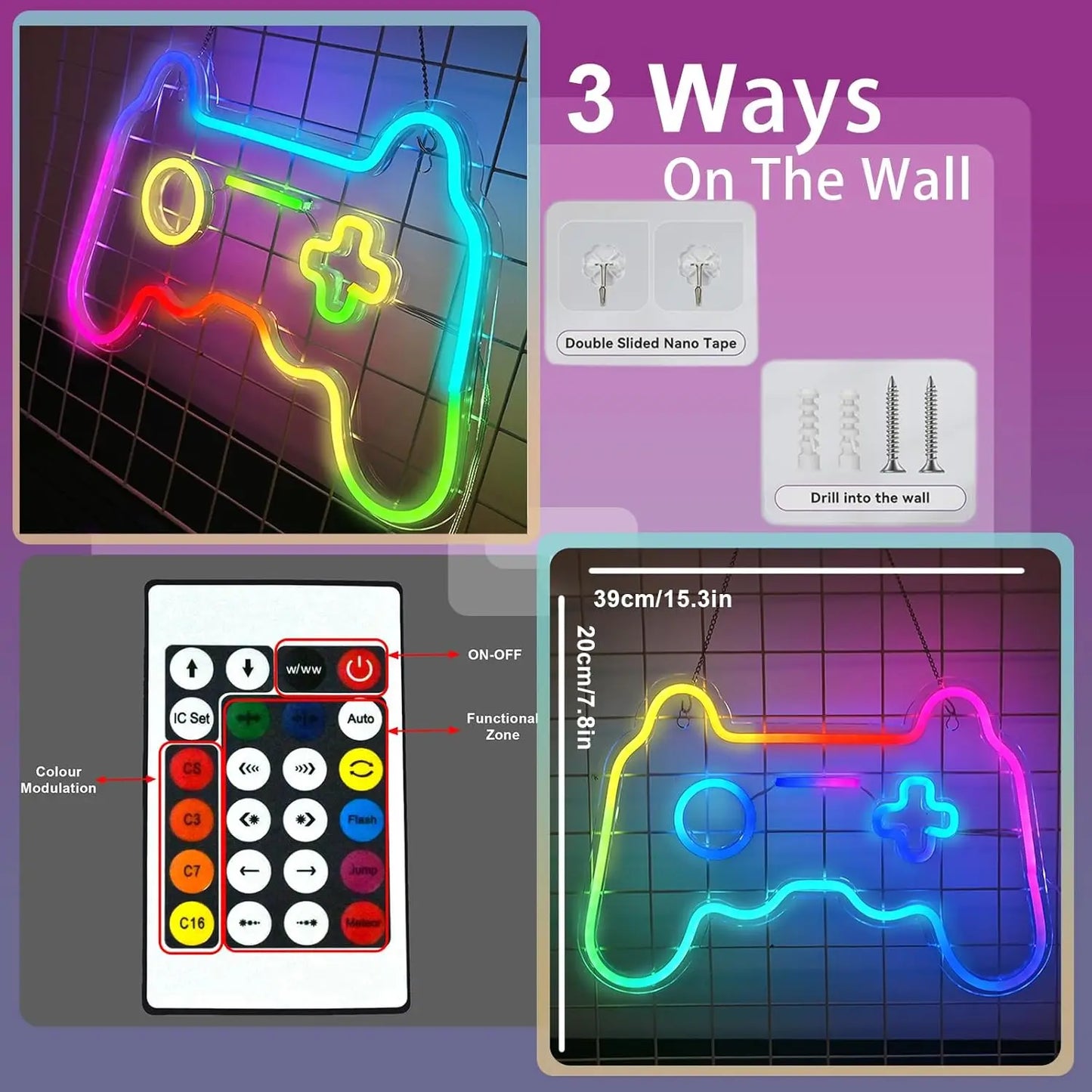 Gaming 5V USB LED Neon Sign - Budget Friendly