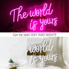 The World Is Yours – letreiro de néon LED (5 V USB)