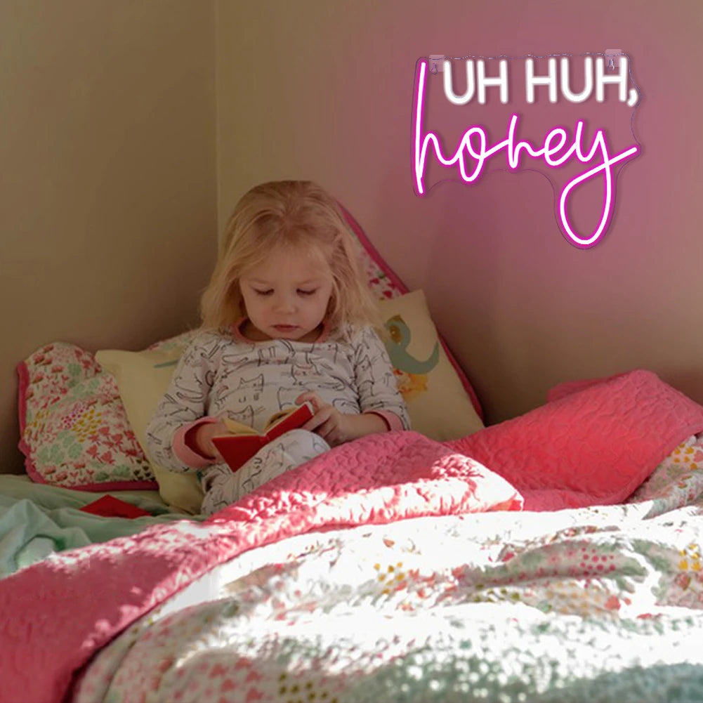 Uh Huh, Honey – letreiro de néon LED (5 V USB)