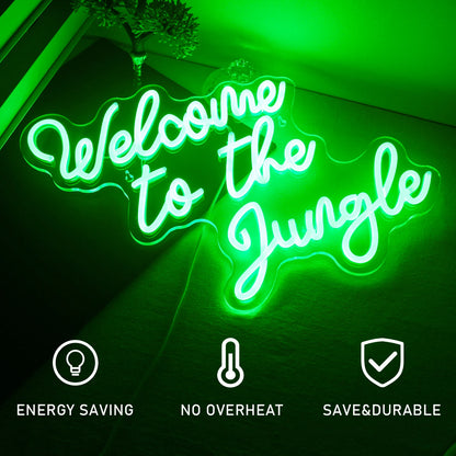 Welcome To The Jungle Letreiro de LED USB 5V - Econômico