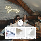 Vamos Ficar Confortáveis 5V USB Letreiro de LED - Econômico