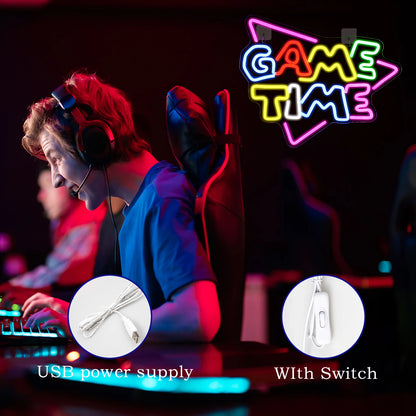 Game Time 5V USB LED Neon Sign - Budget Friendly