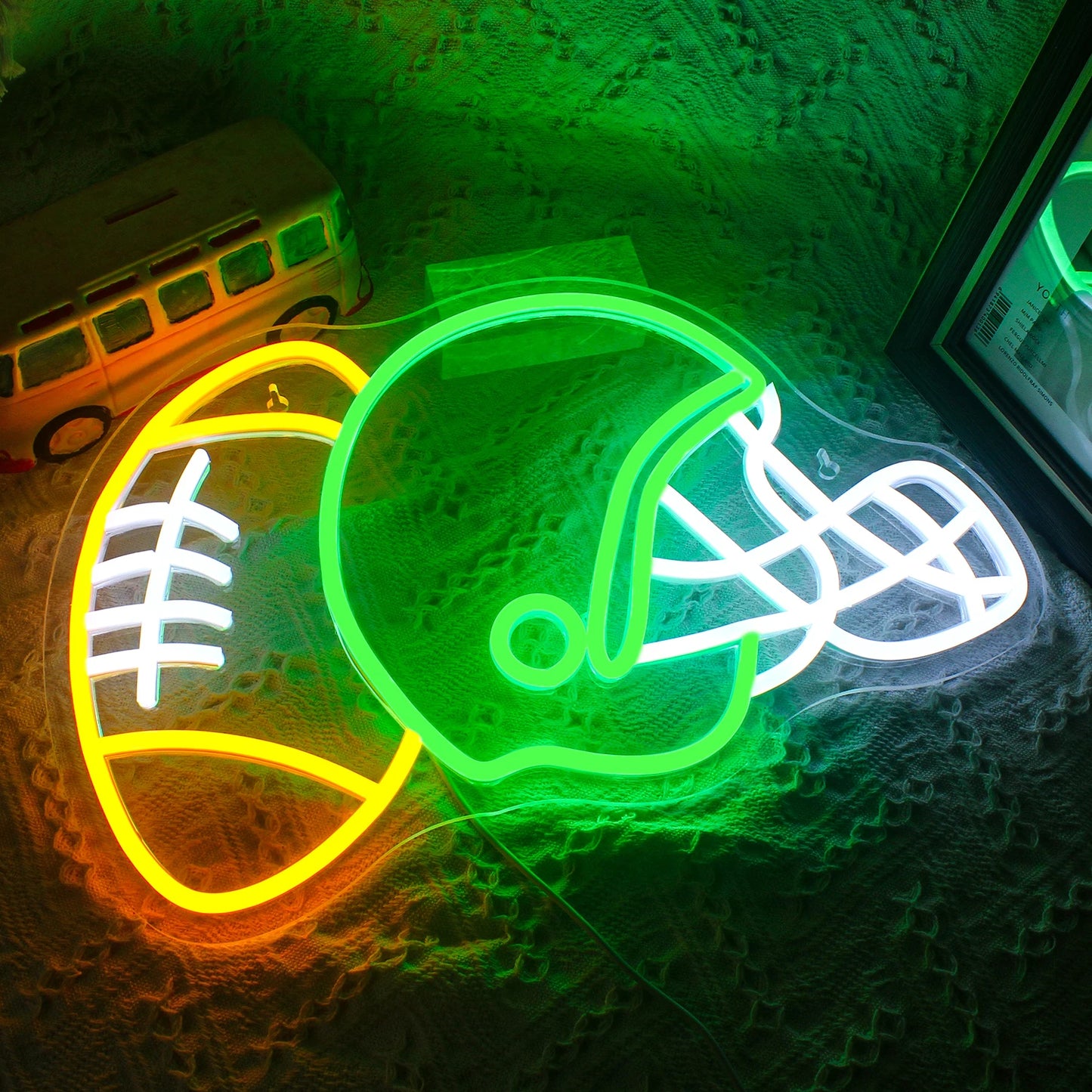 Capacete de Rugby Letreiro de LED USB 5V - Econômico