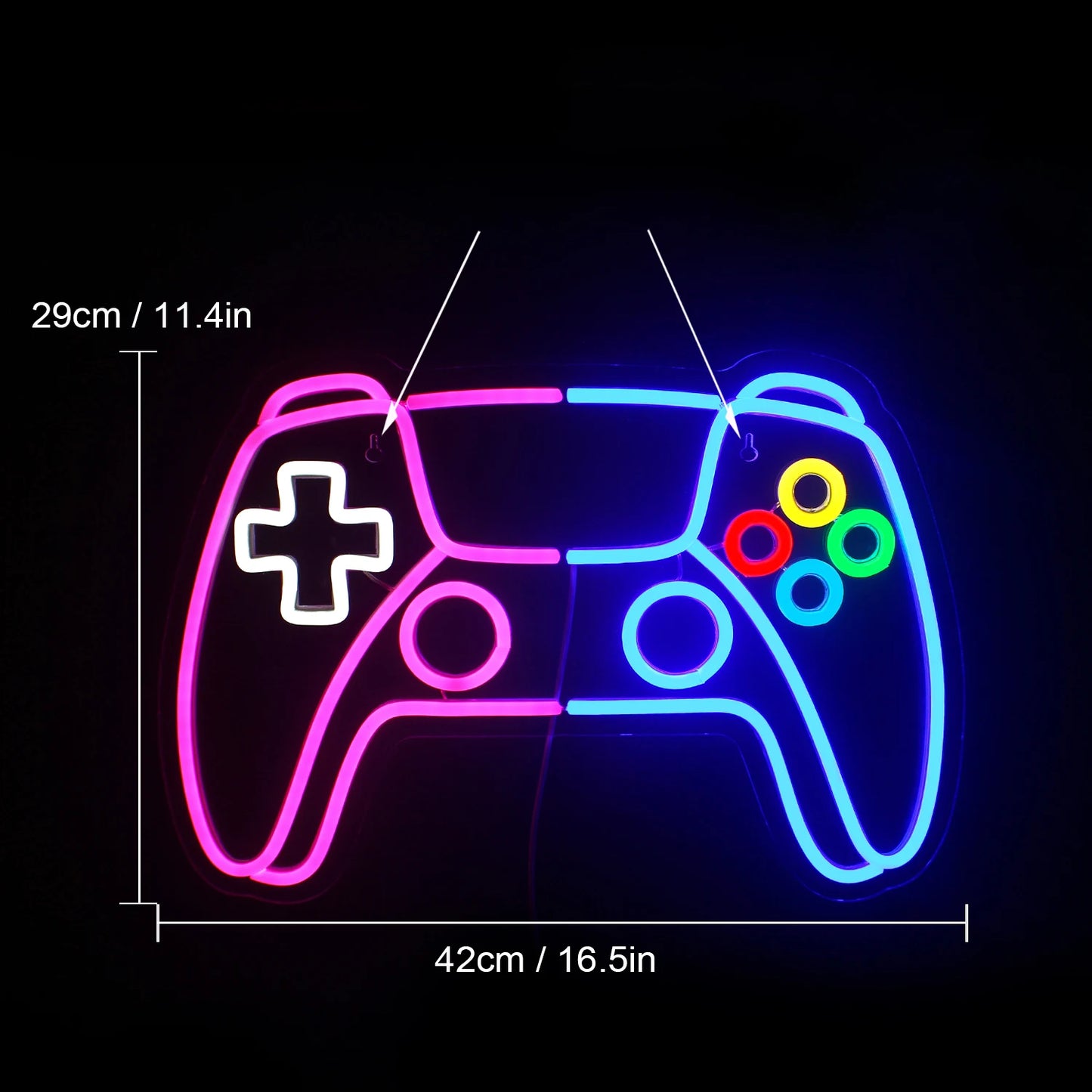 Letreiro de LED de Console de Jogos Rosa Azul 5V USB - Econômico
