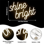 Shine Bright – letreiro de néon LED (5 V USB)